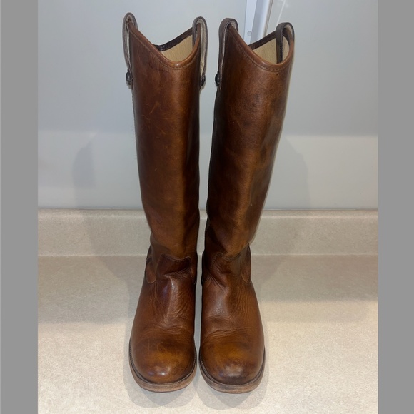 Frye Melissa Button Leather Tall Riding Boots - Picture 2 of 9